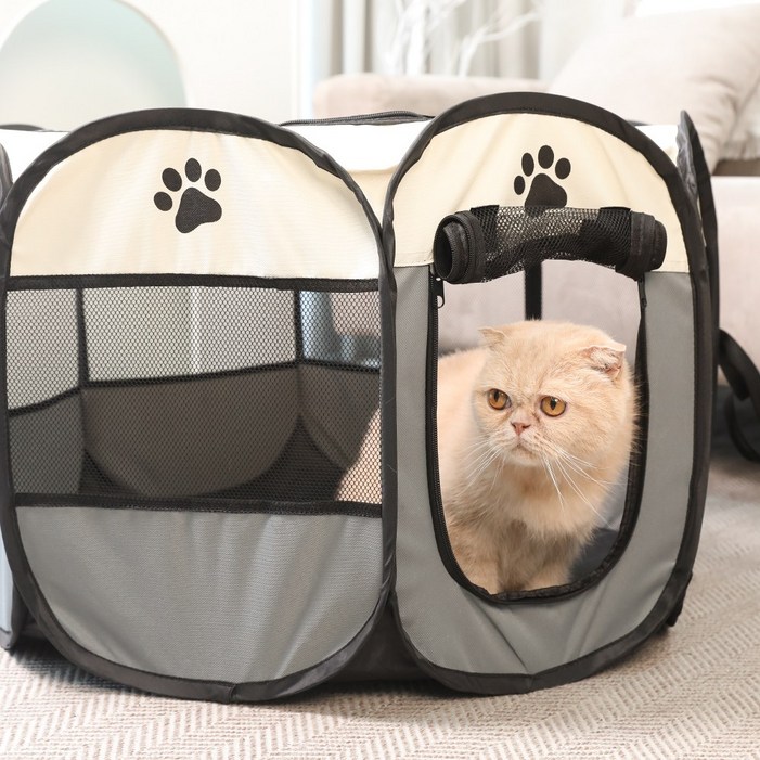 강아지 텐트 하우스 애견 고양이 숨숨집 격리장 캠핑 울타리
