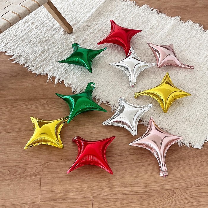 별풍선 미니 사각별 은박 풍선 2개입 10인치