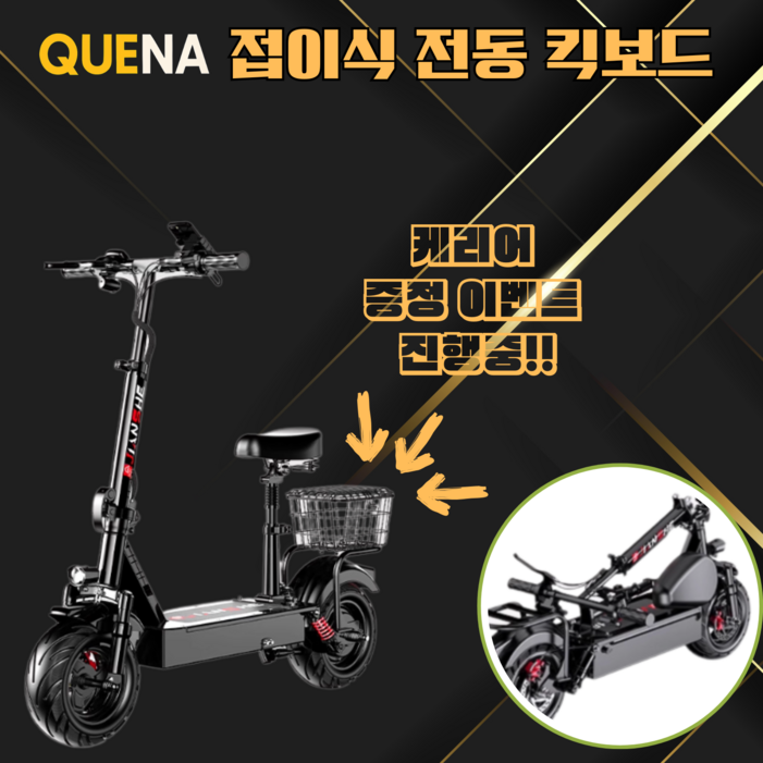 QUENA 앉아서타는 접이식 전동킥보드 두발킥보드 퀵보드 성인 전기 스턴트스쿠터, 업그레이드형48V 1500W, 1개