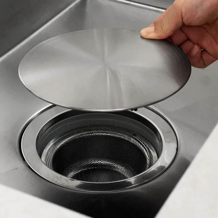 에브리윅 싱크대 배수구 마개 무광 304 스텐 커버