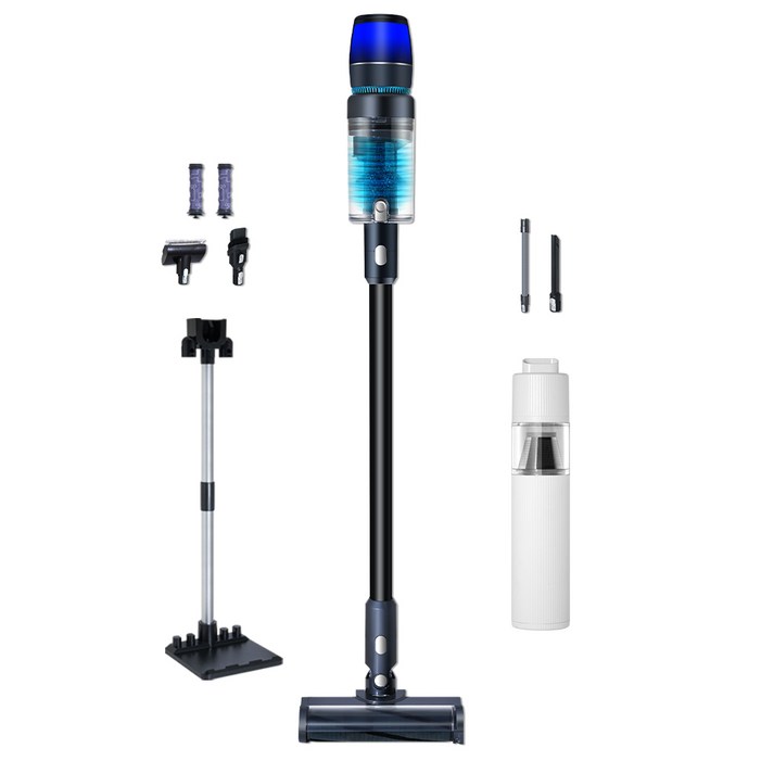 최신형 차이슨 무선 청소기 BLDC V50 자동충전 거치대  고사양 흡입력, BLDC V50, 혼합색상