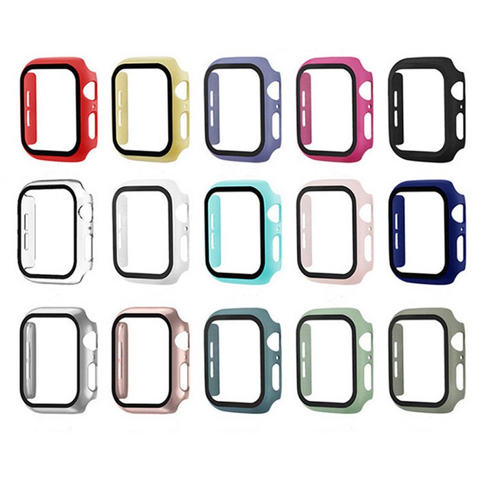 애플워치호환 45 풀커버 강화유리 보호케이스 44mm