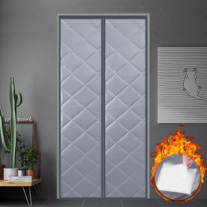 몽땅겟 완벽 단열 현관문 방한 방풍 커튼, 1개