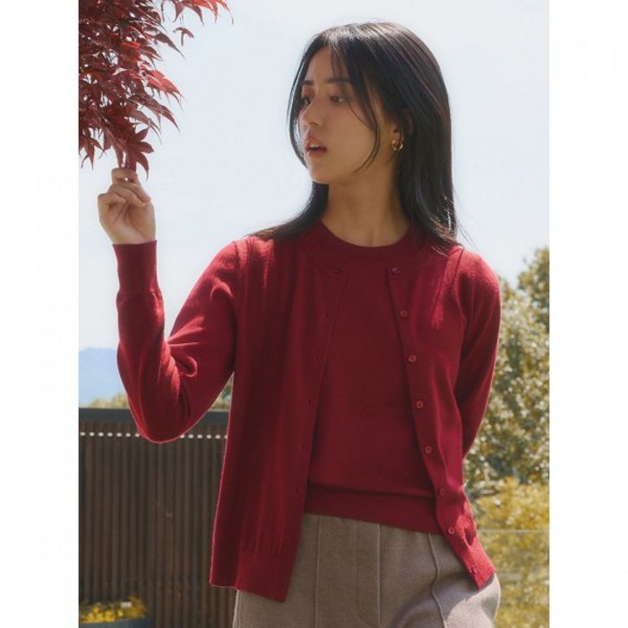 탑텐 여성 프리미엄 화인 메리노 가디건 MSF4EC2801