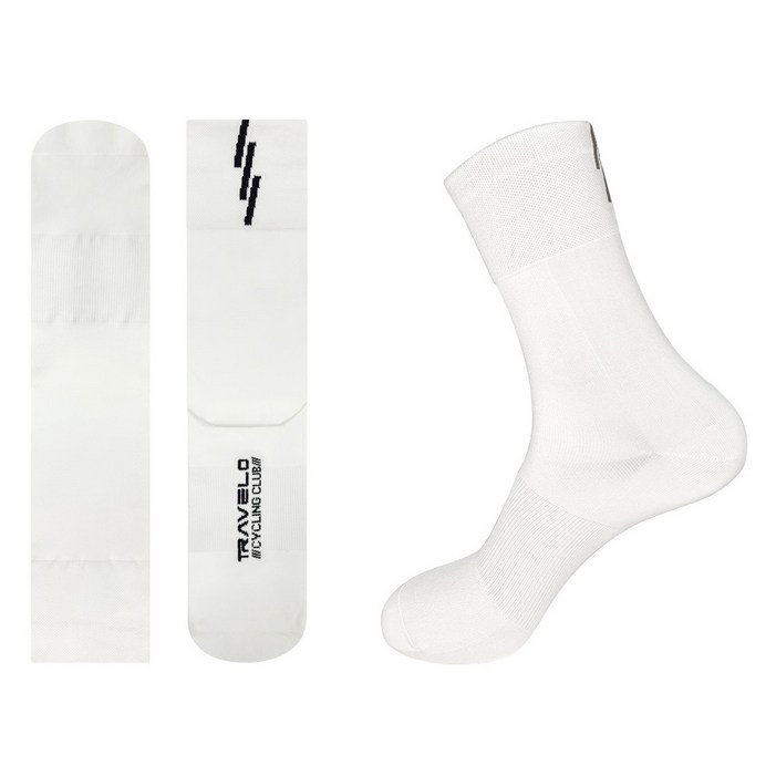 트레벨로 컴프레션 자전거 양말 2pcs, 화이트, 2개