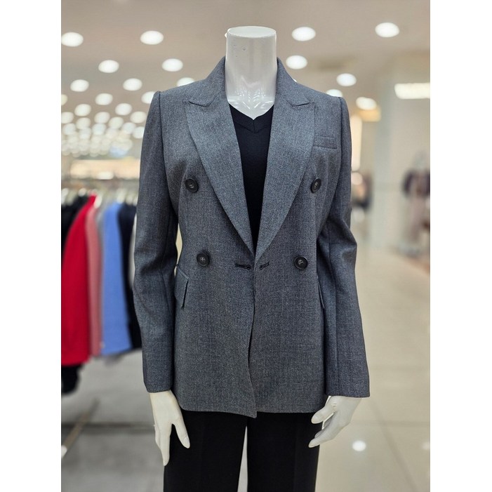 더아이잗 슬림핏 피크드 라펠 더블 재킷 IPAM0JK711390