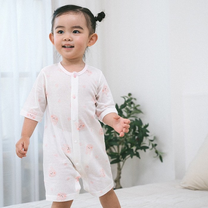 41 베이비붐 아기 우주복 칠부 7부 항균메쉬 태열방지 유아 봄 여름 가을 국내생산