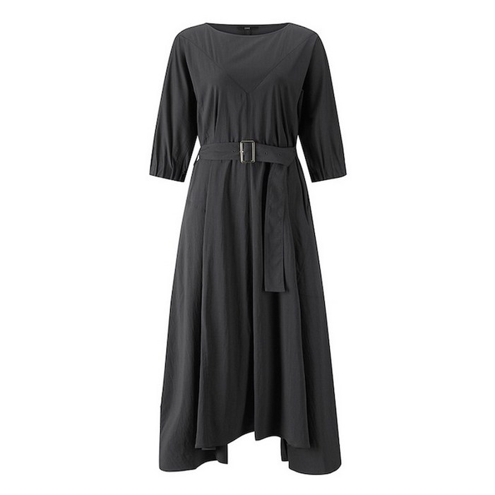 주크 보트넥 벨트 포인트 롱 원피스 CG V233PSE903