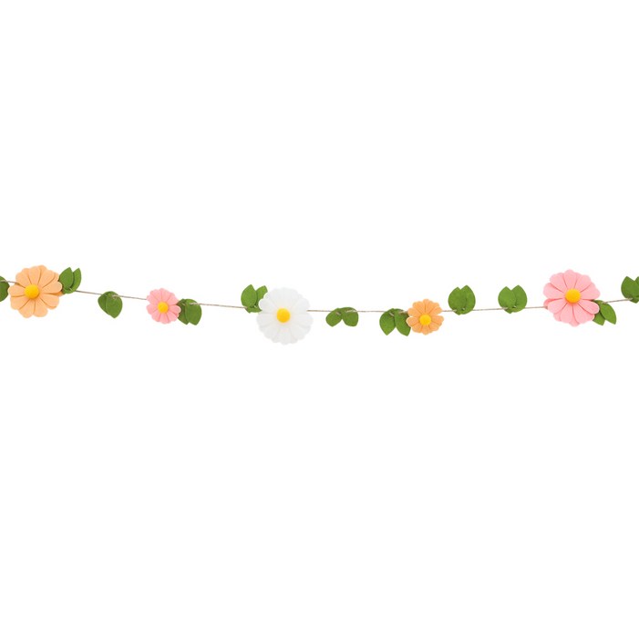 파티짱 꽃잎 새싹 펠트 가랜드 봄 파티 장식 소품