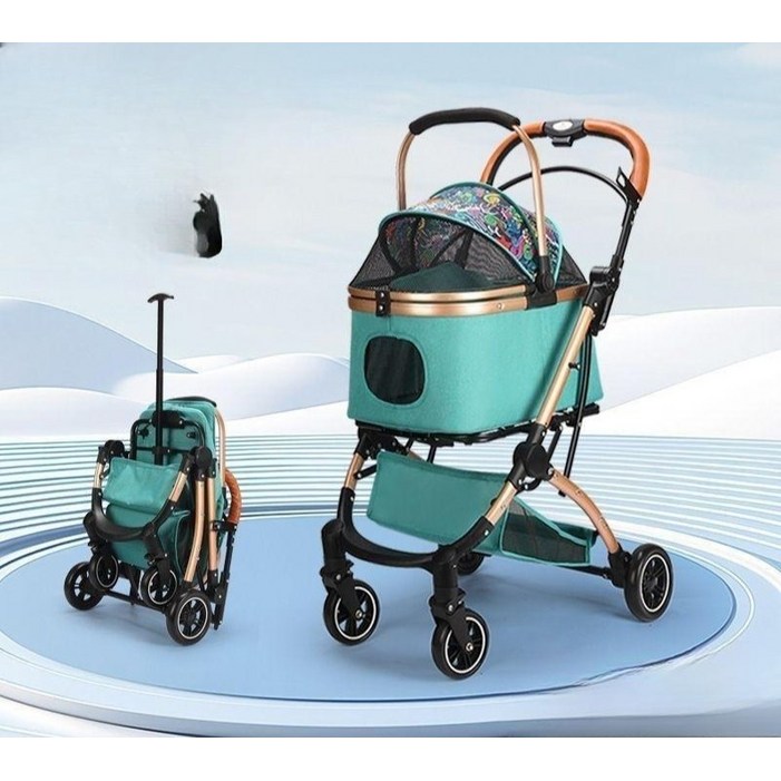 애완동물 유모차 소형견용 접이식