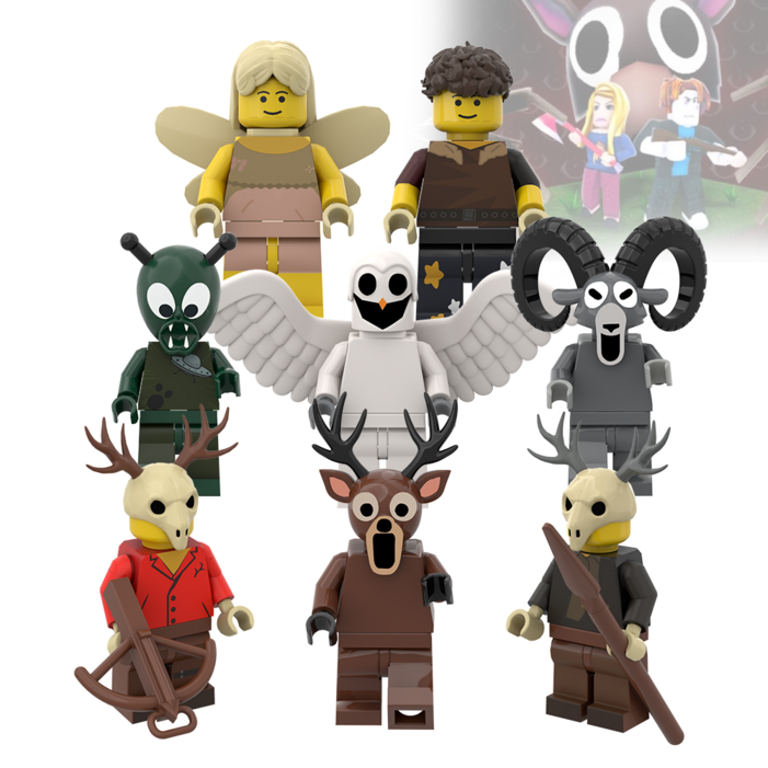 FunKKU 99일 나이트 인더 포레스트 레고호환블록 캐리터 피규어 8종 블럭세트, 1세트, 1