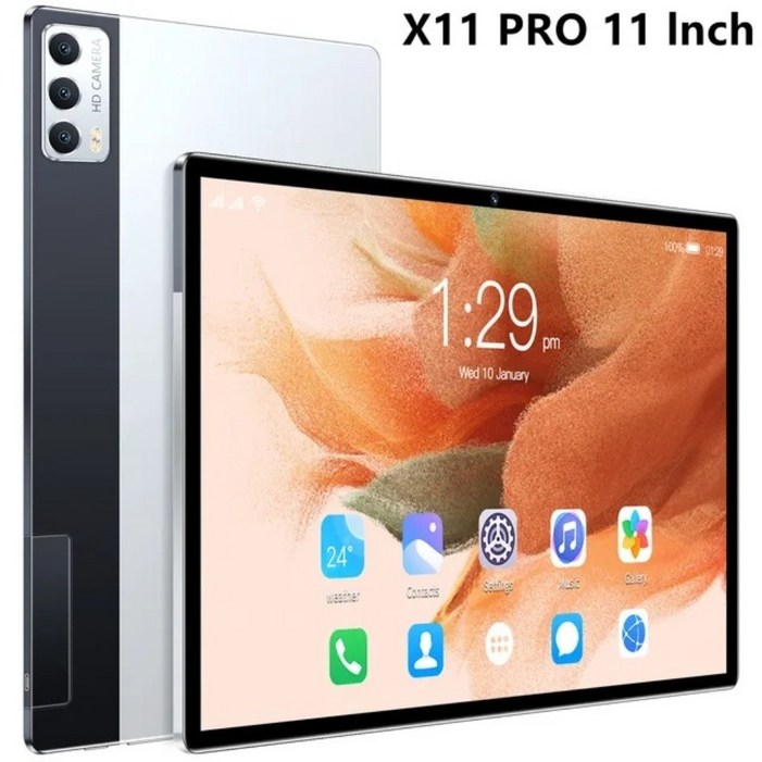 글로벌 버전 오리지널 태블릿, 안드로이드 12, 데카 코어, 16GB, 1T, 듀얼 5G, LTE 전화 통화, 블루투스, 와이파이, 구글 태블릿 PC, 11 인치, 16GB 1T, X11 PRO실버, 유럽 연합