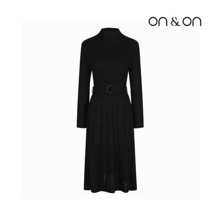 [백화점 정품] 온앤온 원피스 벨티드 반목 니트 원피스(JK2WOA13)