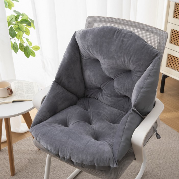 에버하우스 극세사 등받이 의자 쿠션 방석