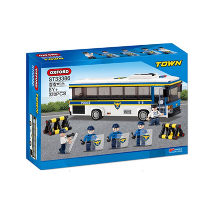 옥스포드 공식 ST33386 타운 경찰버스 블록 어린이 조립 장난감 선물 추천, 1개