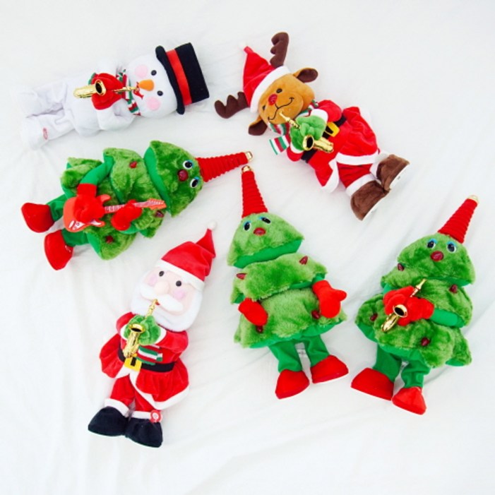 11 크리스마스 춤추는 트리인형 움직이는 댄싱트리 인형 9종 볼륨조절, 1개