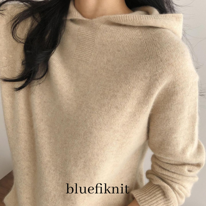 ls 후드니트 홀가먼트 마리 라쿤 울 아이보리 베이지 카멜 올리브 레드 핑크 청 차콜 블랙