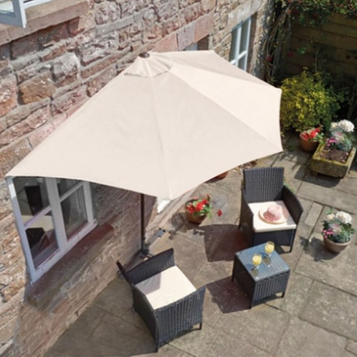 Half parasol 하프파라솔 카페 감성 테라스 발코니 어닝 받침대 세트
