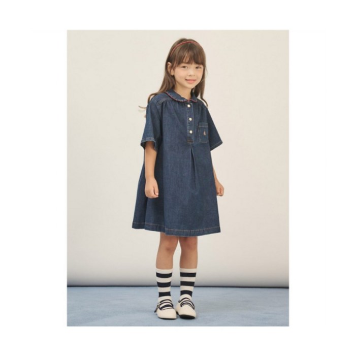 빈폴 BEANPOLE 키즈 KIDS 여아 데님 미니 원피스 네이비 BI5771G03R BI5771G03R