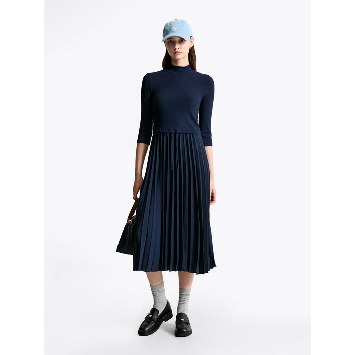 타미힐피거 믹스 플리츠 원피스 T22F7TDR060WT1C1G