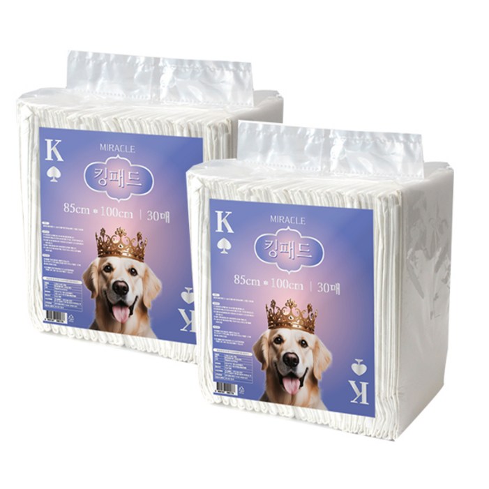초대형 애견패드 85cm x100cm 30매  2개  고독한 킹패드  애견배변용품