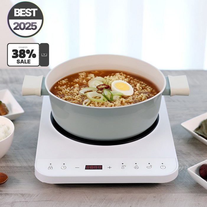 키친아트 허브 고화력 인덕션 1구 핑크 KI-1000P