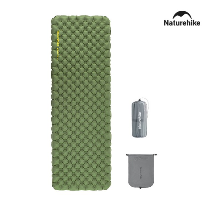네이처하이크 UL Tuye R4.6 에어 매트 싱글 두께8CM 1인 초경량 백패킹, 아미그린