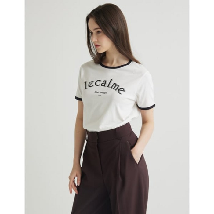 나이스크랍 NICE CLAUP 컬러 블록 레터링 티셔츠 N242PWT314