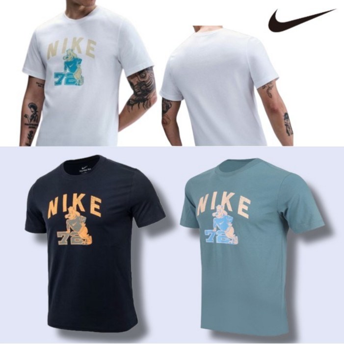 빠른출고브랜드 NIKE 남여공용 3 Color 피트니스 데일리 티셔츠 프린팅 로고 반팔 남자 여자 여름 반팔티