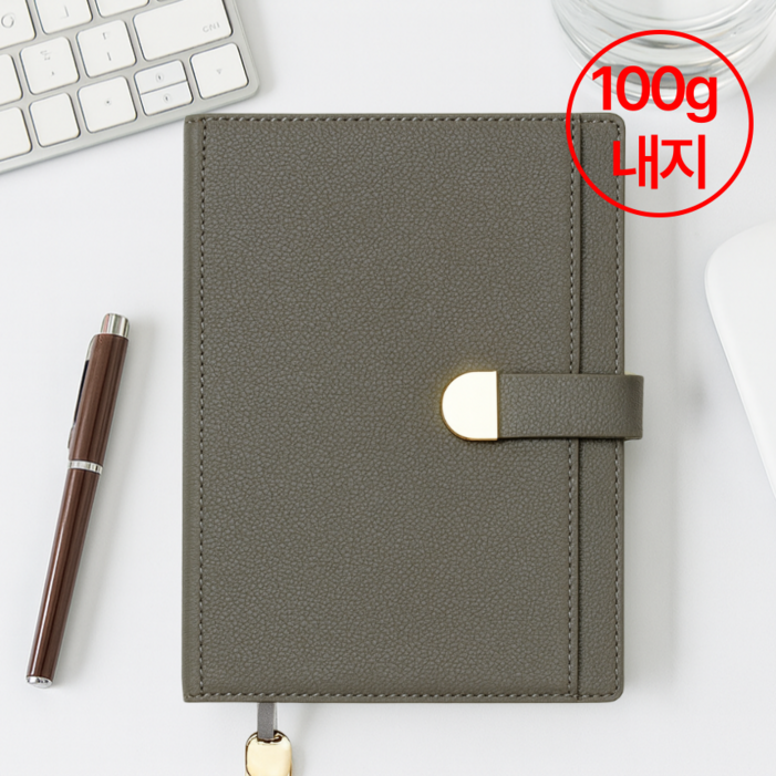 프라임그래피 고급 A5 업무용 필사 다이어리, 차콜그레이