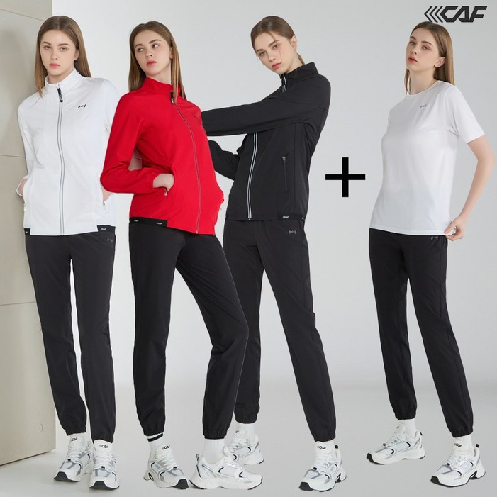 [르까프] 25SS 여성 우븐 트레이닝복 + 반팔티 3종택1