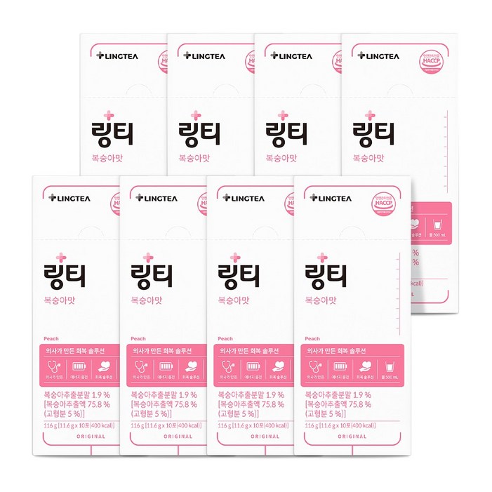 링티 복숭아맛, 11.6g, 80개