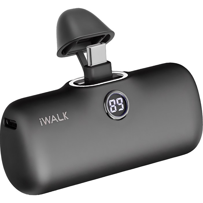 아이워크 PD 고속 충전 미니 보조배터리, 블랙, DBL5000PCC타입