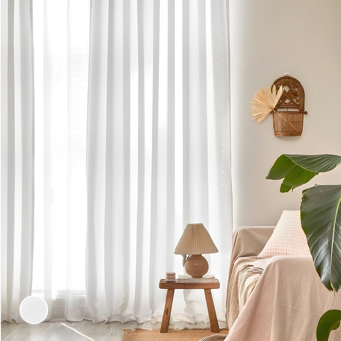 베베데코 3중직 솔리드 암막커튼 핀형  커튼핀  커튼끈