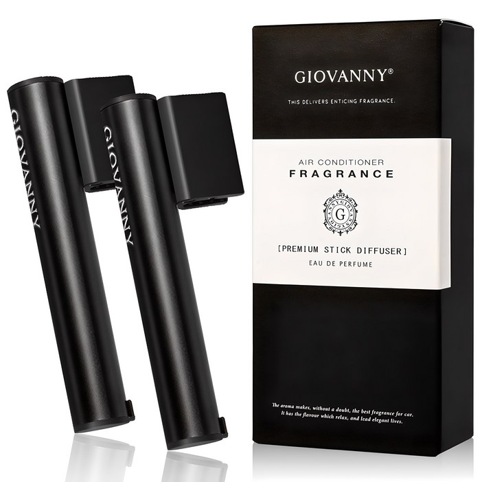 GIOVANNY 프리미엄 파워 스틱 차량용 디퓨저 세트 20g, 블랙체리, 1세트 GIOVANNY 프리미엄 파워 스틱 차량용 디퓨저 세트 20g, 블랙체리, 1세트