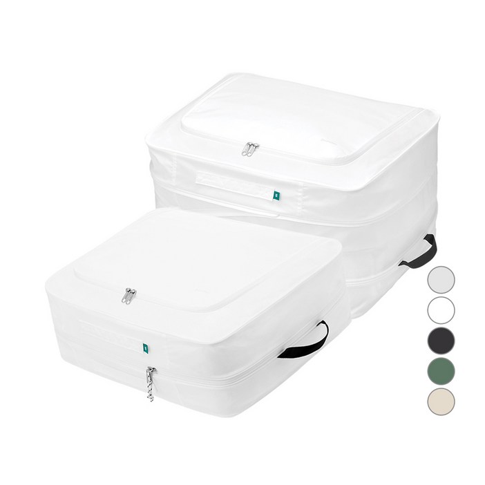 브랜든 2세대 부피순삭 의류 이불 다용도 대형 압축 파우치 2매세트