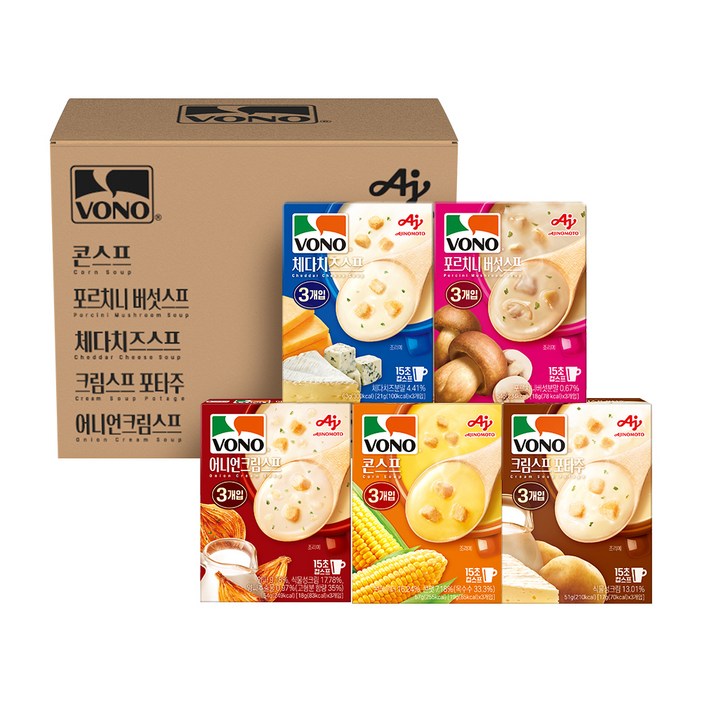 보노 스프 5종 세트, 57g, 1세트