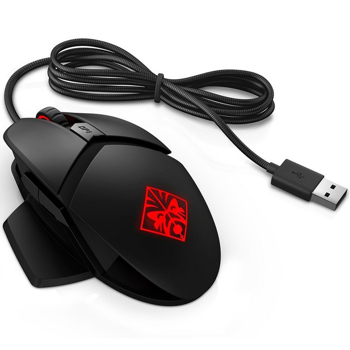 HP OMEN Reactor 게이밍 유선 마우스 2VP02AA, 2VP02AA, 블랙