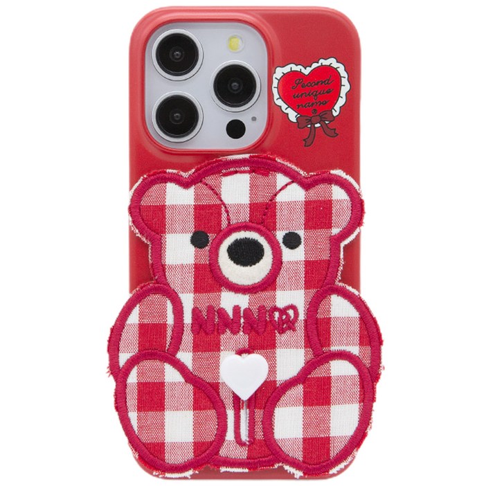 SUN CASE PATCH CHECK BEAR 휴대폰 케이스