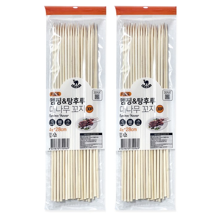 영수산업카멜 캠핑 탕후루 다용도 대나무 꼬지 지퍼백형