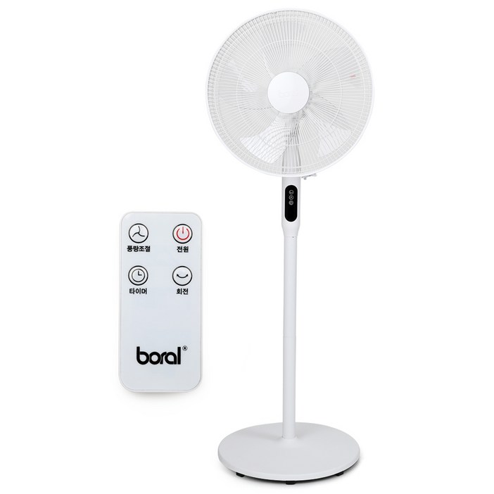 보랄 5엽날개 터치식 리모컨형 스탠드 선풍기 HNZR16NF, HNZR16NF
