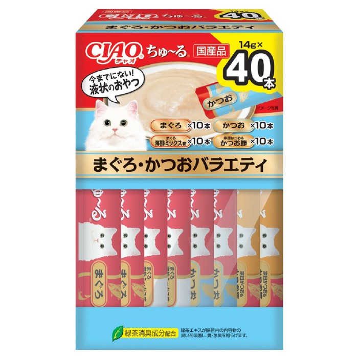 챠오츄르 고양이 버라이어티 짜먹는 간식 40p