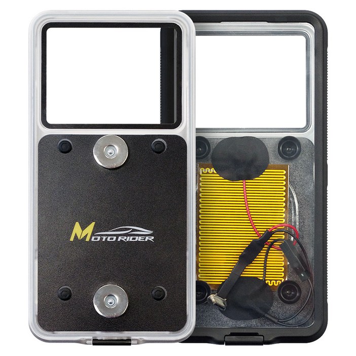 모토라이더 배달대행 자석 방수 열선 무선 충전 케이스 C타입 방수 방한형
