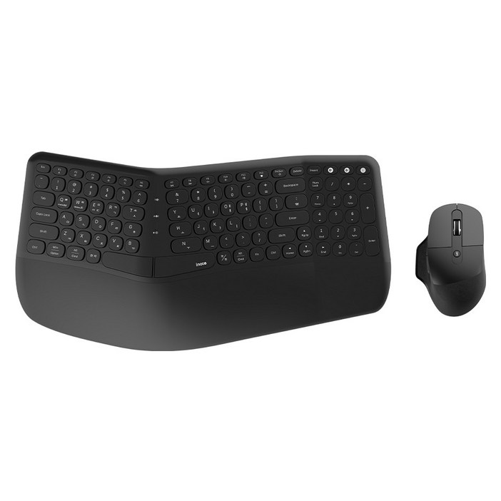 아이노트 무선키보드 마우스 세트, 블랙, KM880RB, 인체공학