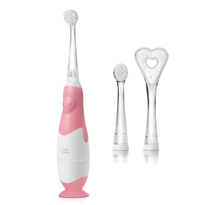 오아 유아용 클린이펭귄 음파 전동칫솔 핑크, OOT006PK