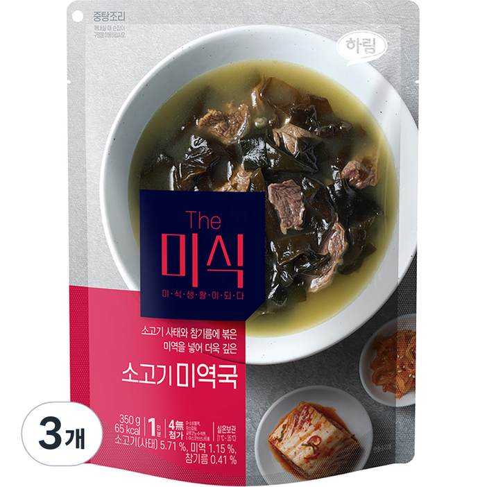 더미식 소고기미역국, 350g, 3개 더미식 소고기미역국, 350g, 3개