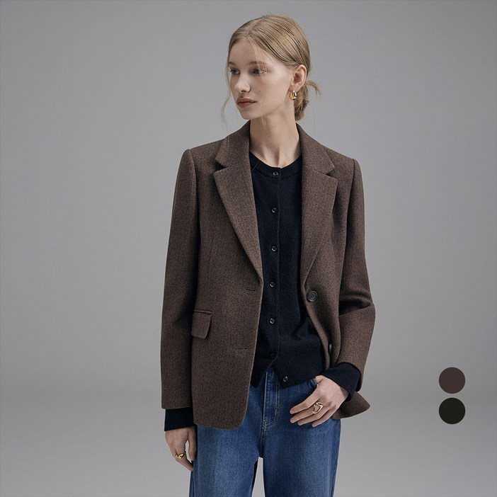 클라비스 여성용 스탠다드 테일러드 울자켓
