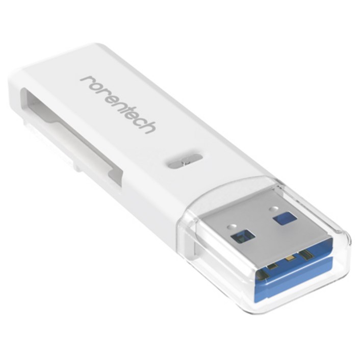 로랜텍 USB 3.0 블랙박스 SD카드 멀티 카드 리더기, RTU197, 화이트, 1개