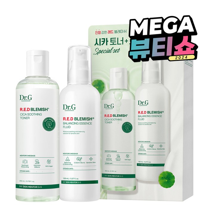 닥터지 레드 블레미쉬 시카 토너 200ml  로션 150ml 세트, 1세트
