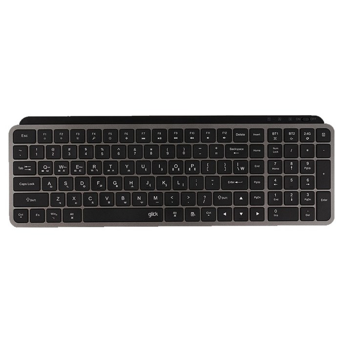 지클릭커 오피스프로 펜타 멀티페어링 저소음 블루투스 105키 무선 키보드